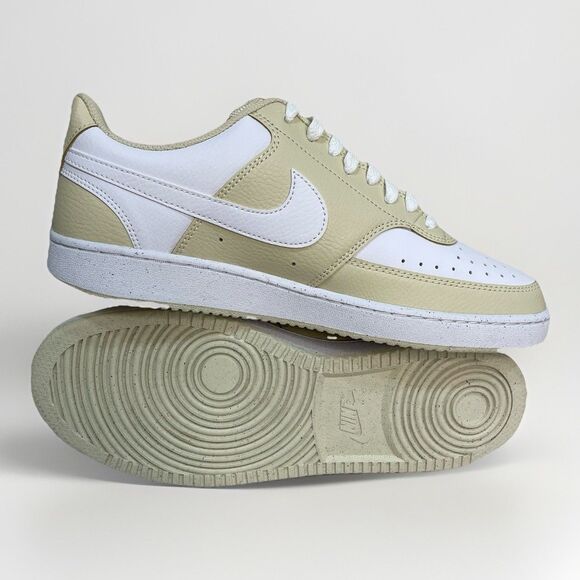 Nike Court Vision Low HM9862-200 Light Khaki White Tennis Gym Shoes Men 10 New - Picture 5 of 11